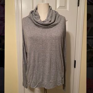 Kenar Grey Dolman Sleeve Cowlneck Top